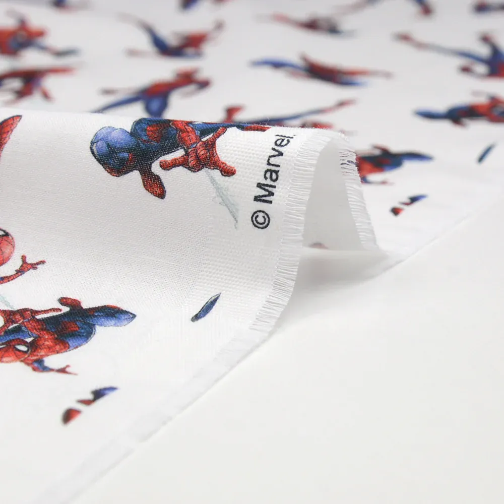 Popeline coton Marvel Spider-Man fond blanc – Image 5